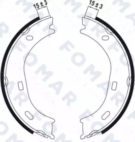 FOMAR FRICTION fo0160 -  Комплект тормозных колодок, стояночная тормозная система